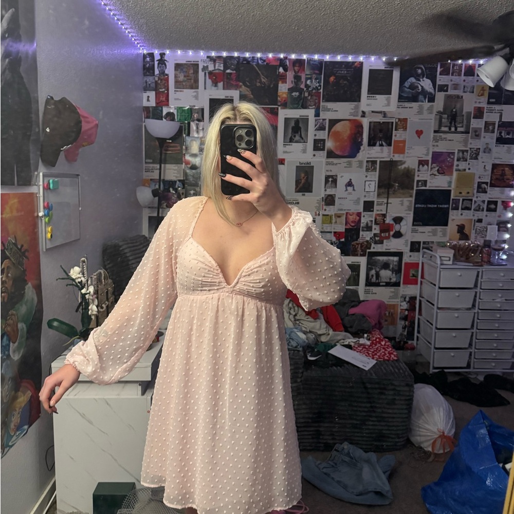 Crystal Doll Light Pink Mini Dress